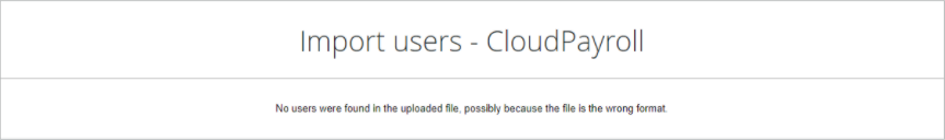No users error 2