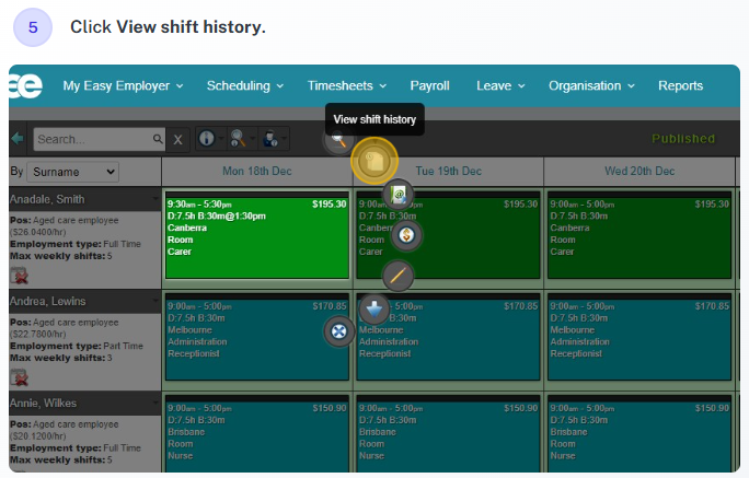Shift History screenshot 5