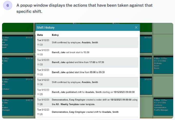 Shift History screenshot 6