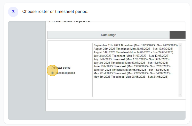 Financial report page showing roster, clicked and paid cost comparison.