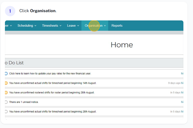 Create payroll entity screen