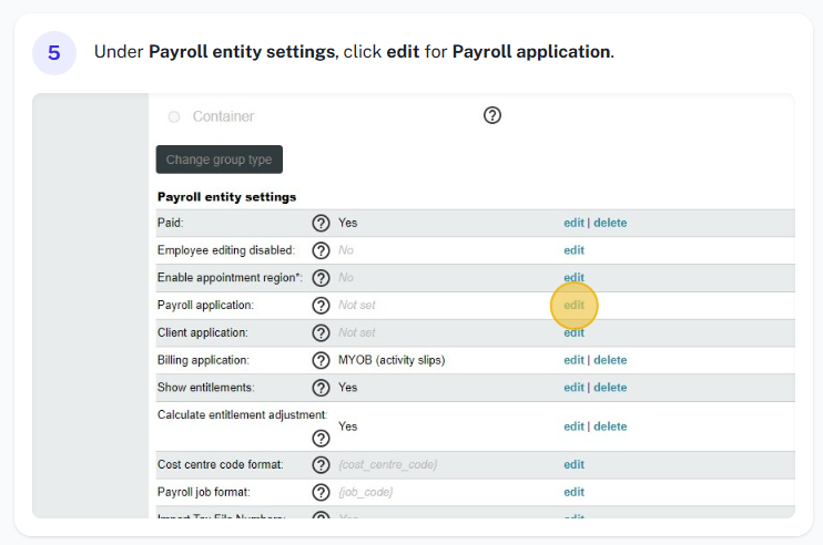 Payroll application settings overview