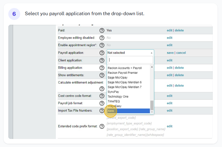 Payroll application details example