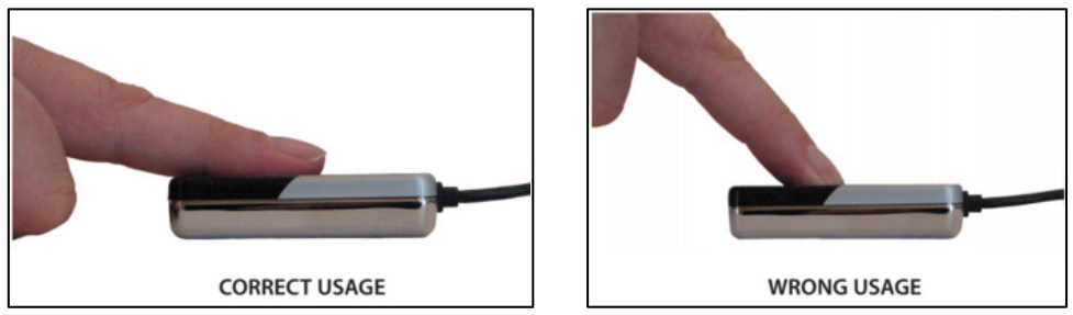 Fingerprint scanning guide example