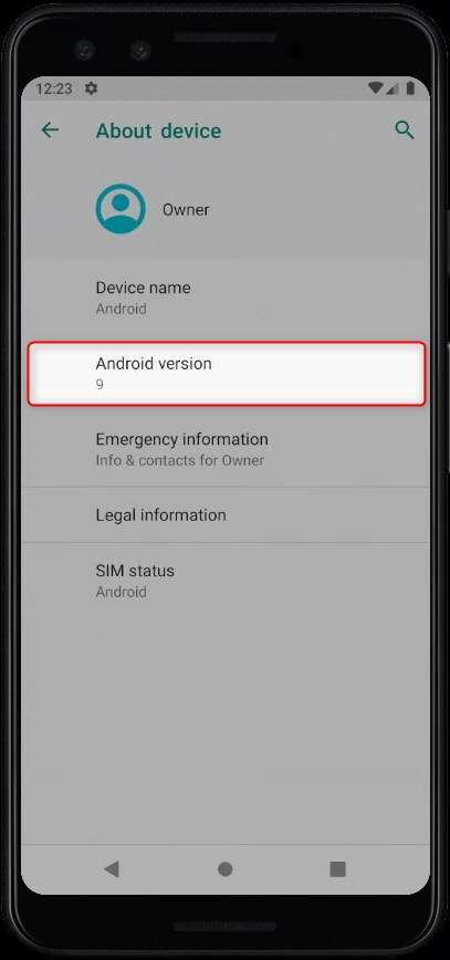 Android Version Example