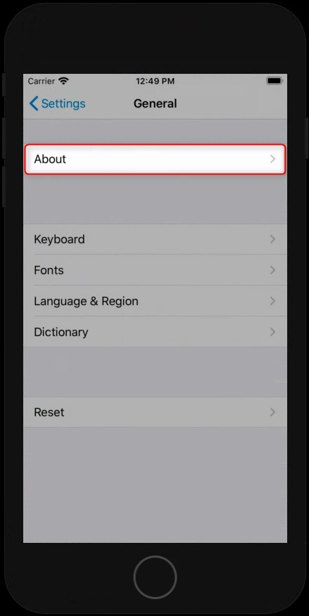 iOS About