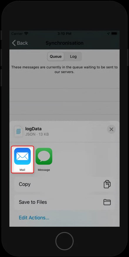Email the exported file