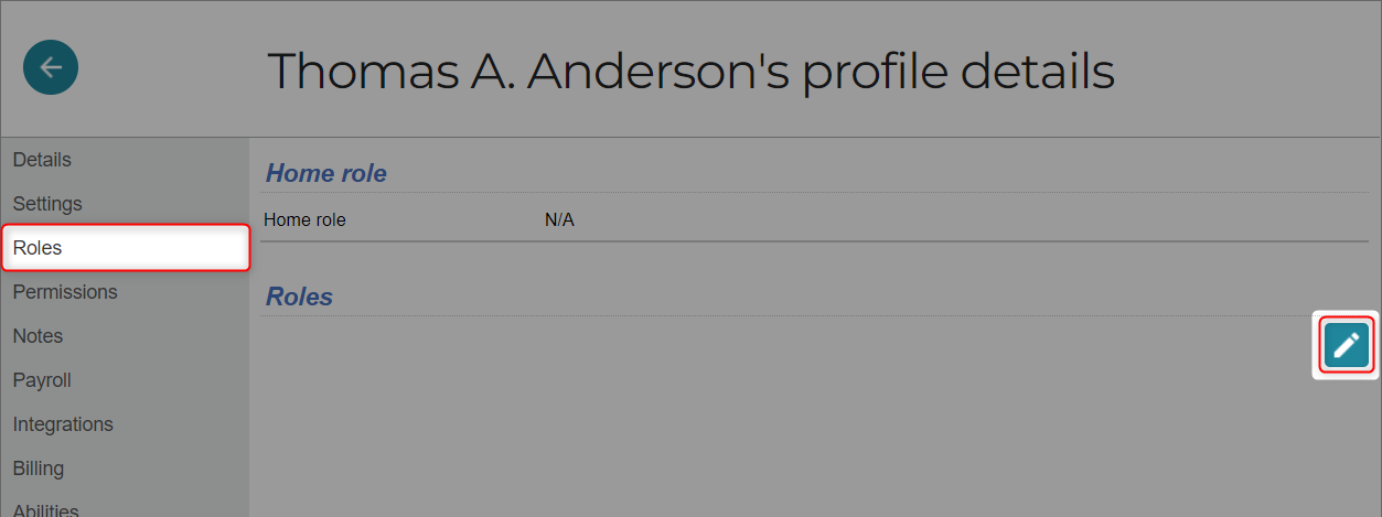 Edit roles button