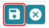 Save and cancel icons