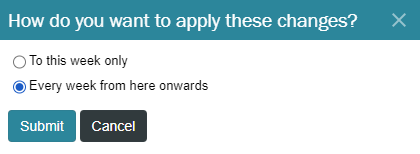 Submit recurring availability window