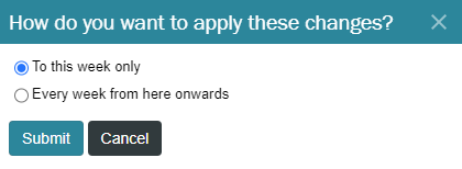 Submit for approval dialog