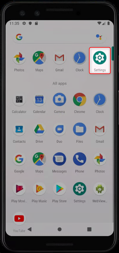 Android settings